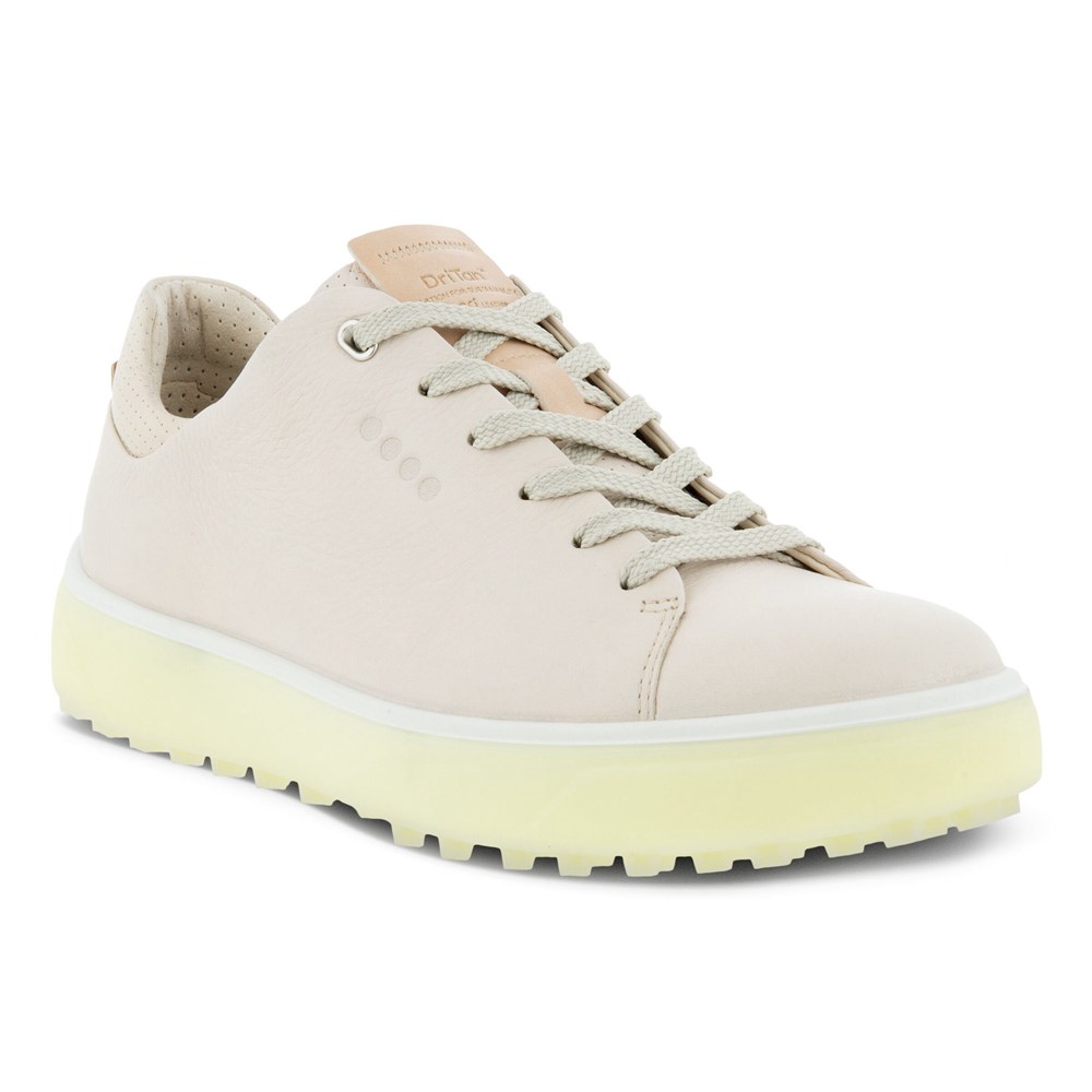 Zapatos De Golf Mujer - ECCO Tray Laced - Beige - PBT809461